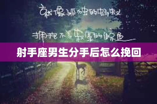 射手座男生分手后怎么挽回