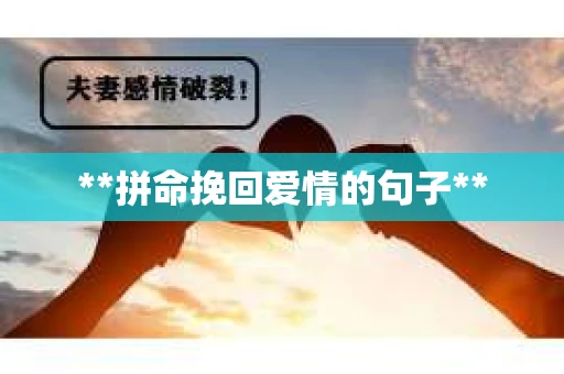 **拼命挽回爱情的句子**