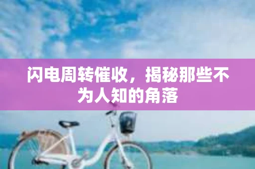 闪电周转催收，揭秘那些不为人知的角落