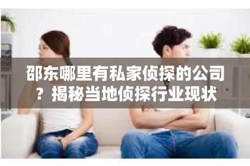邵东哪里有私家侦探的公司？揭秘当地侦探行业现状