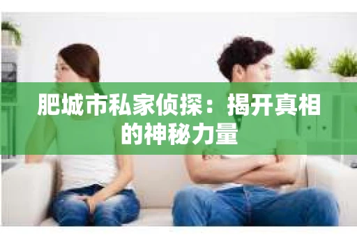 肥城市私家侦探：揭开真相的神秘力量