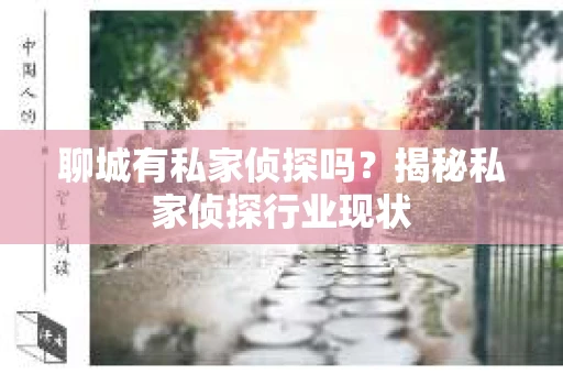 聊城有私家侦探吗？揭秘私家侦探行业现状
