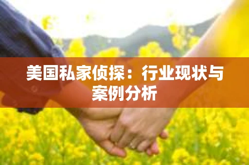 美国私家侦探:行业现状与案例分析 美国私家侦探:行业现状与案例分析