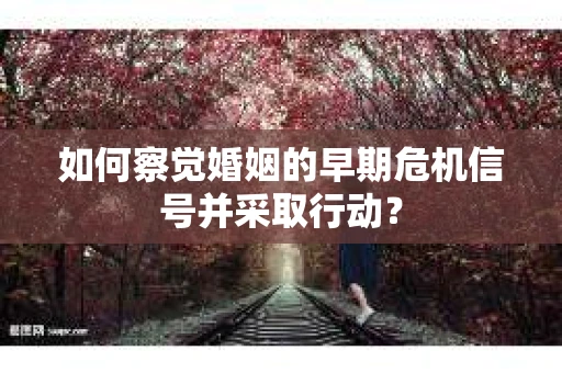 如何察觉婚姻的早期危机信号并采取行动？
