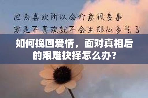 如何挽回爱情，面对真相后的艰难抉择怎么办？