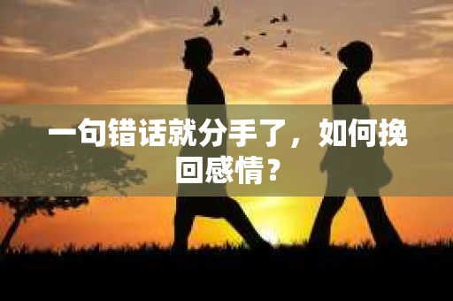 一句错话就分手了，如何挽回感情？